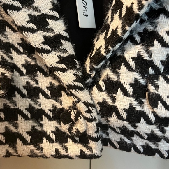NWT For Love & Lemons Tweed Houndstooth Cropped Bonnie Blazer Football Season - Picture 4 of 5